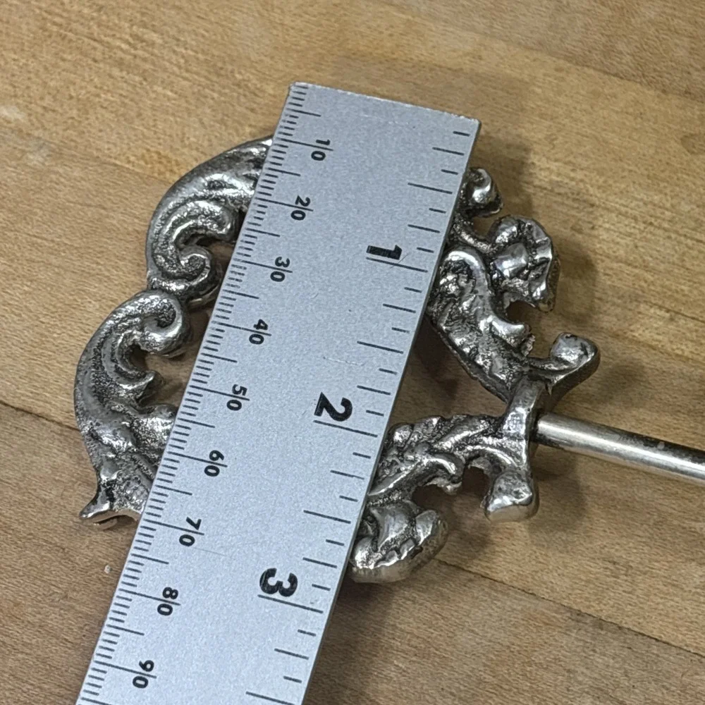 Antique Ornate Silver Plate Table Number Stand Heart Place Card Menu Holder